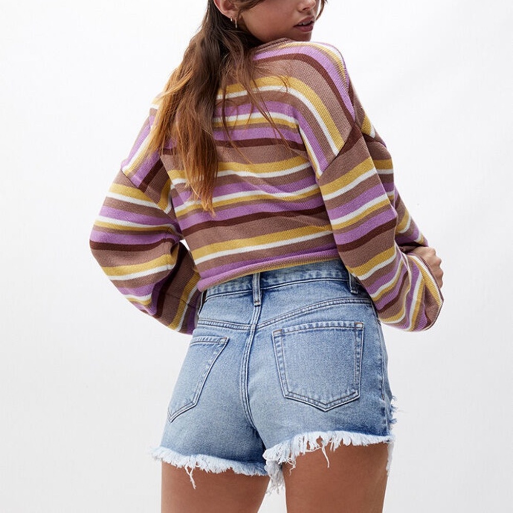 PacSun Light Blue Frayed Jean Shorts